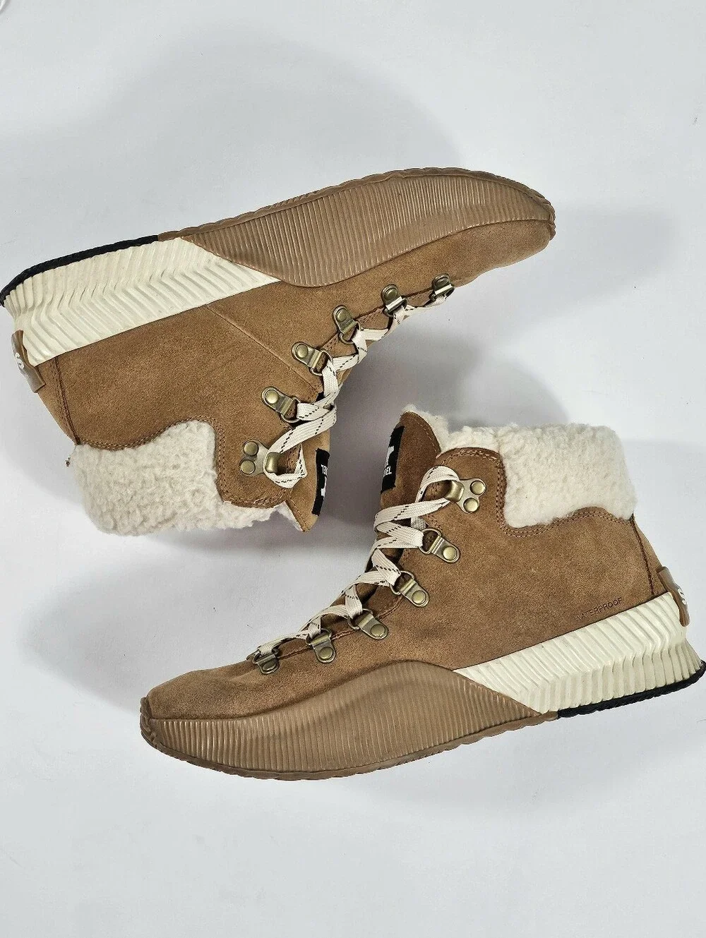 Sorel Out N' About III Conquest Waterproof Suede Faux Fur Lace Up Winter Boot